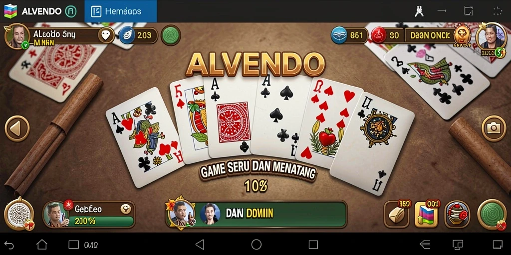 Tampilan antarmuka dan gameplay ALVENDO yang menarik.
