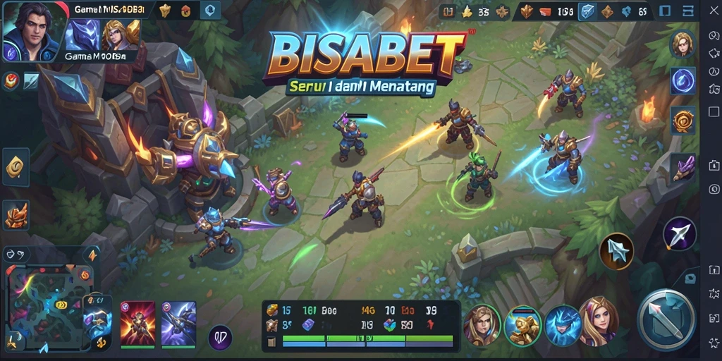 Tampilan gameplay seru dari BISABET dalam pertarungan tim.