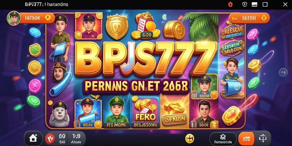 Tampilan seru gameplay BPJS777 dengan berbagai tema Slot.