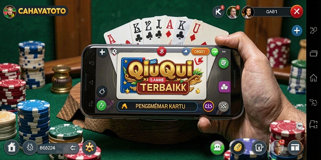 Screenshot gameplay menampilkan suasana seru bermain QiuQiu.