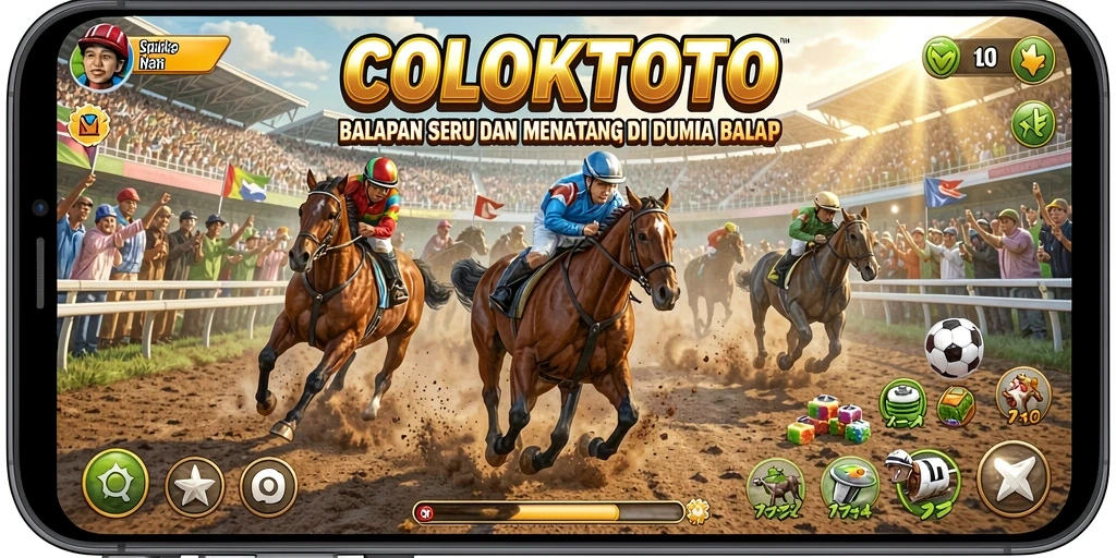 Tampilan gameplay Racing COLOKTOTO yang seru dan menantang!