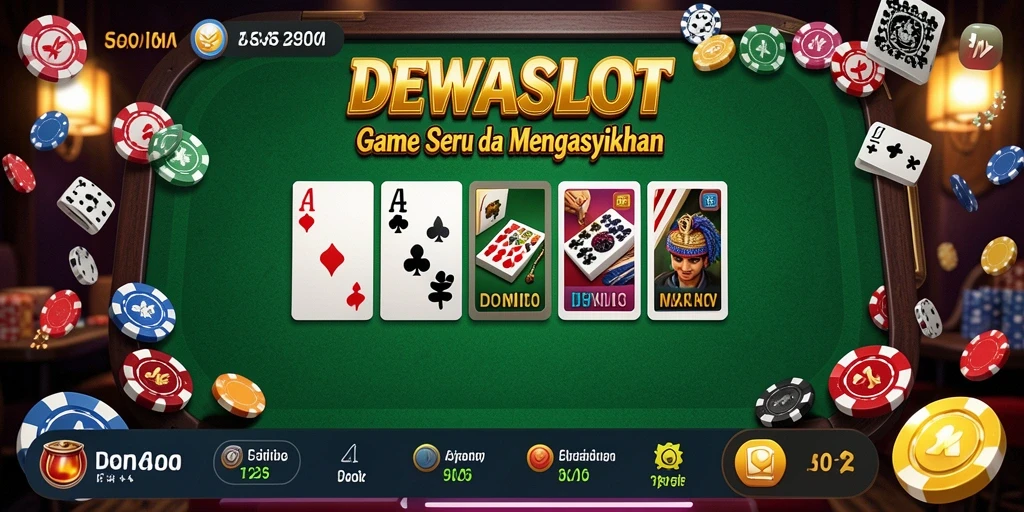 Screenshot DEWASLOT menampilkan aksi seru dalam permainan Domino.