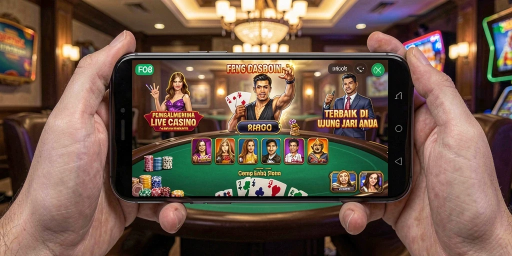 Tampilan gameplay Live Casino di FO8 yang menegangkan dan interaktif.