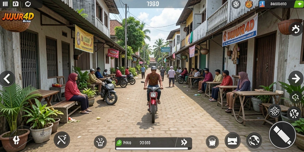 Tangkapan layar dari gameplay JUJUR4D yang menarik dan interaktif.