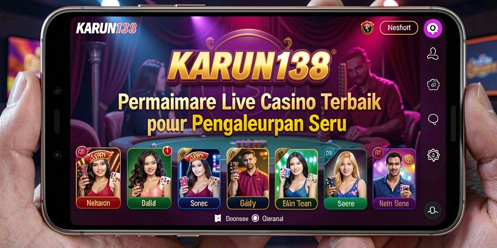 Tampilan gameplay Live Casino yang interaktif dan menarik di KARUN138.