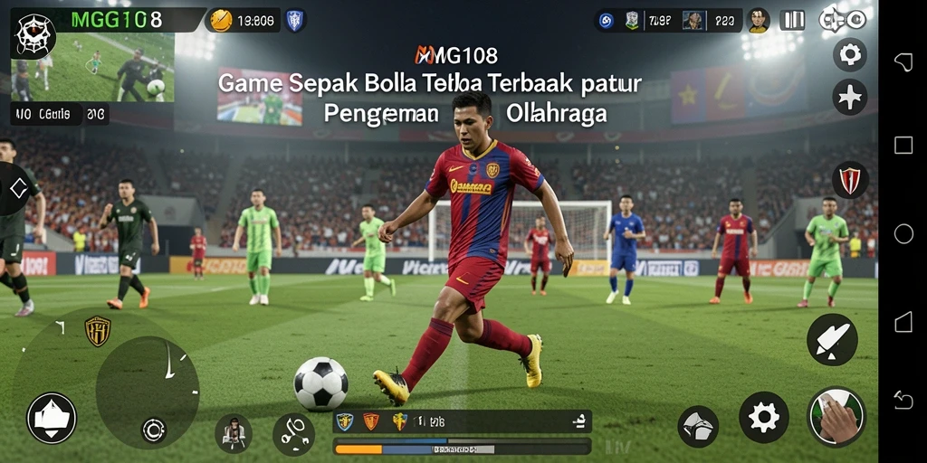 Tampilan gameplay menarik dari game sepak bola MG108.