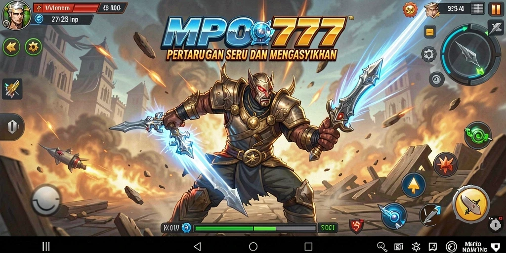 Tampilan utama gameplay fighting yang menegangkan dari MPO777.