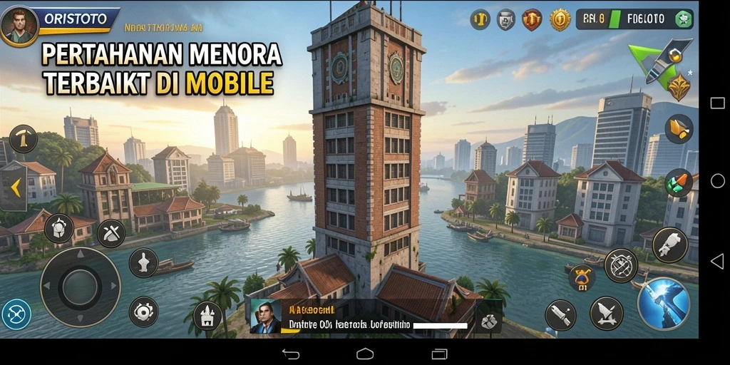 Tampilan gameplay ORISTOTO yang menegangkan dalam Tower Defense.