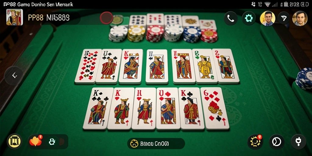 Tampilan gameplay seru dari PP88 dalam permainan Domino.