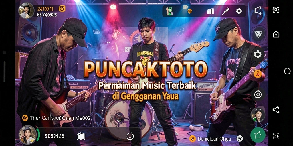 Tampilan screenshot PUNCAKTOTO saat bermain musik yang seru.