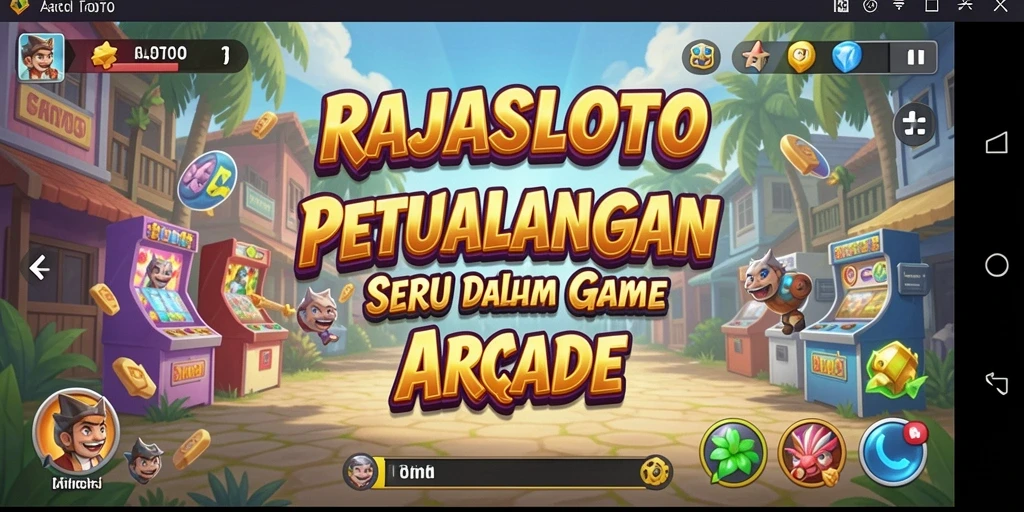 Screenshot gameplay RAJASLOTO menampilkan aksi mendebarkan dalam permainan Arcade.