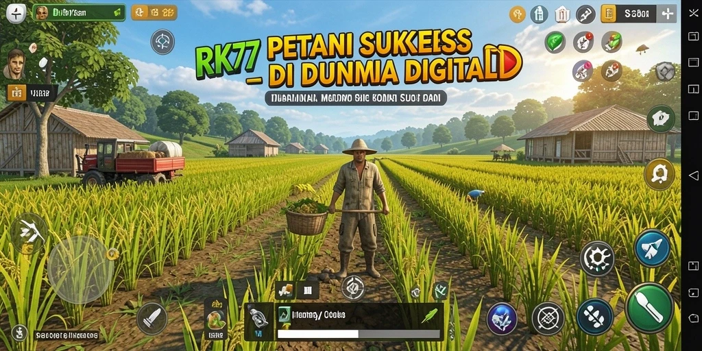 Tampilan dinamis gameplay RK77 di dunia pertanian