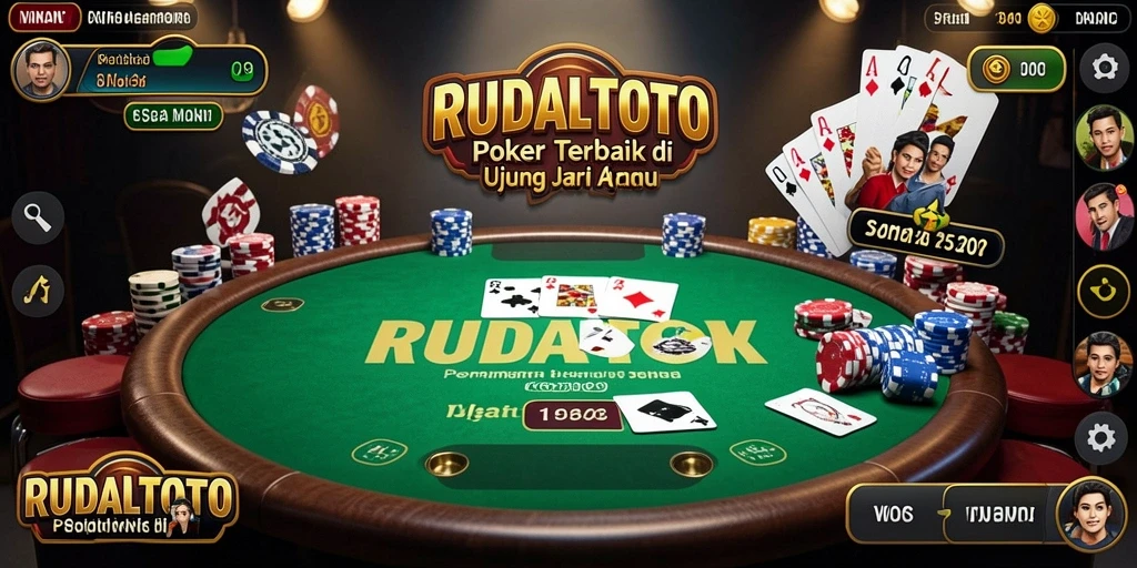Screenshot gameplay <strong>RUDALTOTO</strong> menunjukkan momen seru permainan poker.