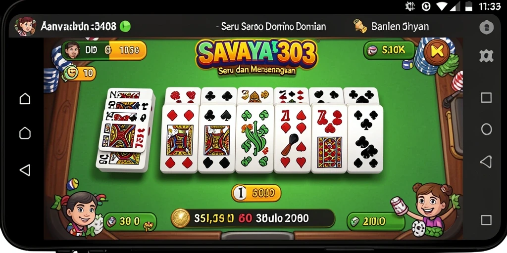 Screenshot gameplay domino yang menarik dan interaktif.