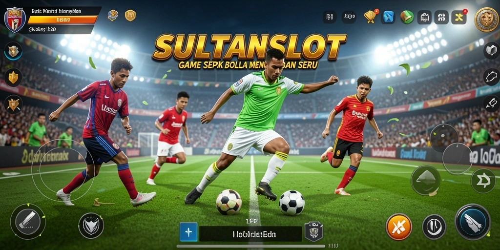 Tampilan menarik dari gameplay SULTANSLOT dengan aksi sepak bola nyata.