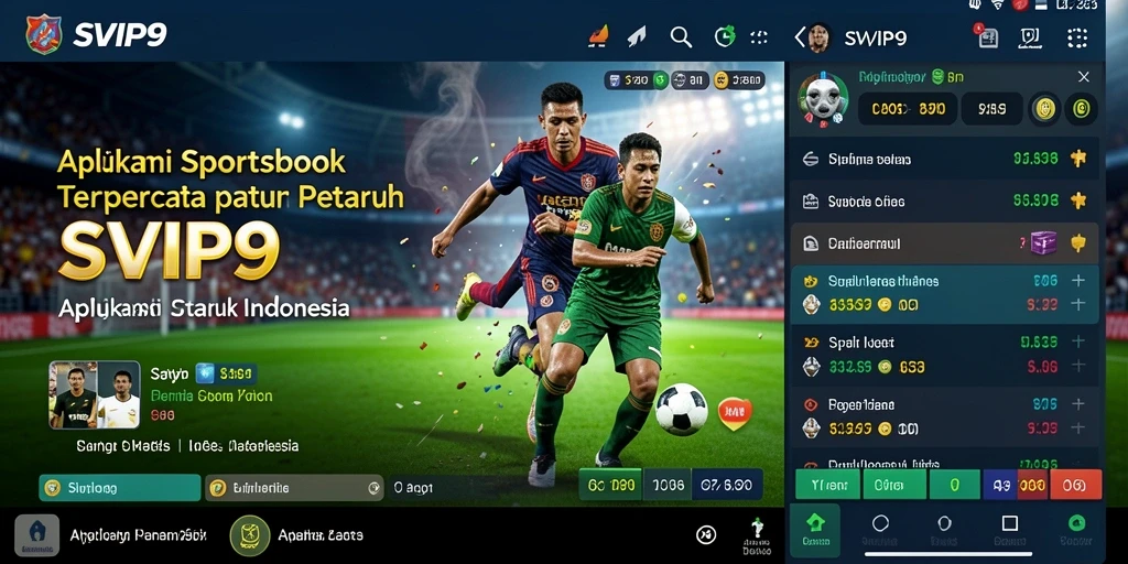 Tampilan menarik dari aplikasi Sportsbook SVIP9 dengan fitur terbaik.