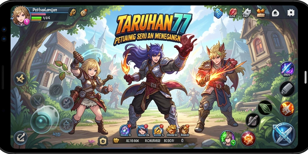 TARUHAN77: Menampilkan pertarungan karakter anime yang menegangkan.