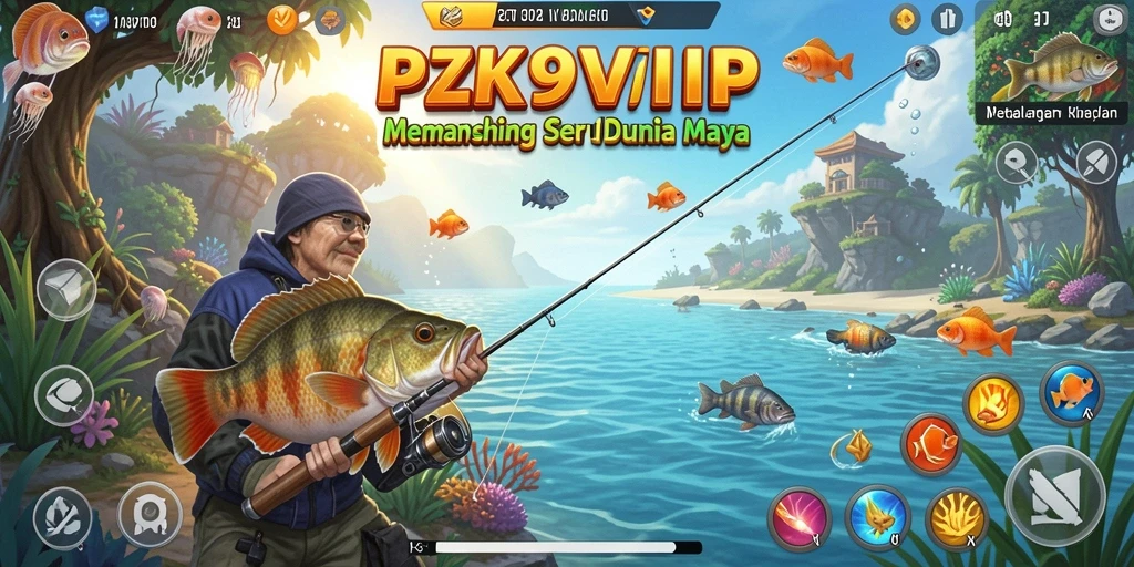 Screenshot gameplay ZK9VIP menampilkan pengalaman memancing yang mendebarkan.